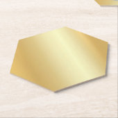 Faux Gold Trendy Elegant Blank Glamour Sjabloon Kartonnen Onderzetters (Schuin)