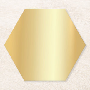 Faux Gold Trendy Elegant Blank Glamour Sjabloon Kartonnen Onderzetters