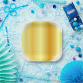 Faux Gold Trendy Elegant Glamoureuze Sjabloon Pape Papieren Bordje (Feest)