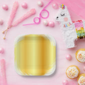 Faux Gold Trendy Elegant Glamoureuze Sjabloon Pape Papieren Bordje (Feest)