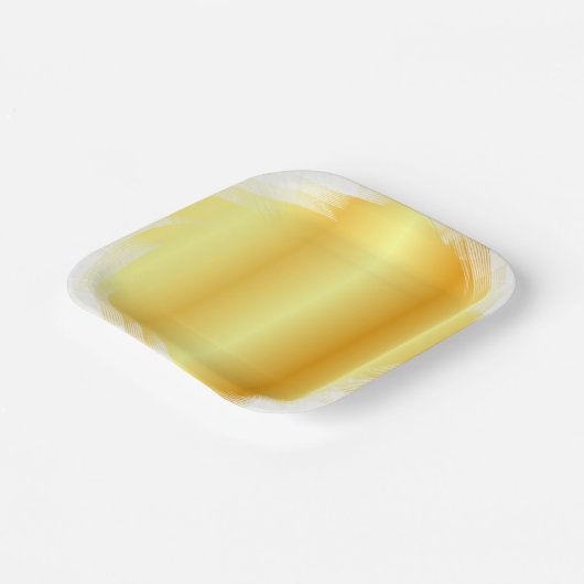 Faux Gold Trendy Elegant Glamoureuze Sjabloon Pape Papieren Bordje (Gebogen)