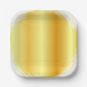 Faux Gold Trendy Elegant Glamoureuze Sjabloon Pape Papieren Bordje (Voorkant)