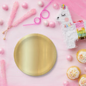 Faux Gold Trendy Elegant Simple Design Sjabloon Papieren Bordje (Feest)