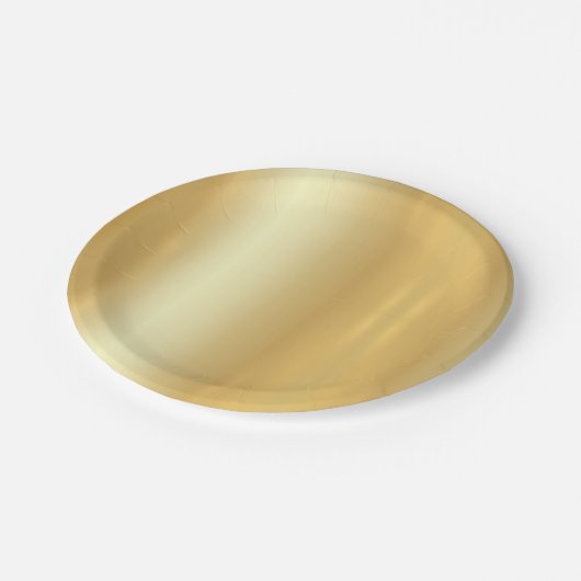 Faux Gold Trendy Elegant Simple Design Sjabloon Papieren Bordje (Gekanteld)