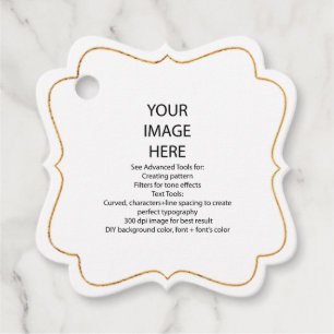 Faux Gold Trim, DIY Aangepaste Fancy Vierkante Gif Bedankjes Labels