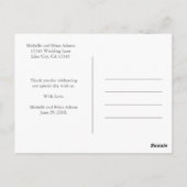 Faux Gold trouwfoto Dank u kaart (Achterkant)