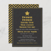 Faux Gold Twinkle Twinkle Little Star-Baby shower Kaart (Voorkant / Achterkant)