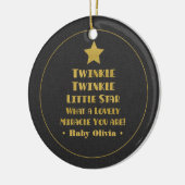 Faux Gold Twinkle Twinkle Little Star Nursery Keramisch Ornament (Links)