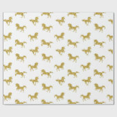 Faux Gold Unicorn Wrapping Paper Cadeaupapier (Vlak)