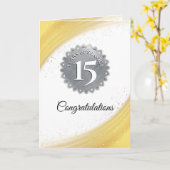 Faux Gold Universal Emploedyverjaardagskaart Kaart (Gele Bloem)