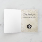 Faux gold universal employee anniversary kaart (Binnen)