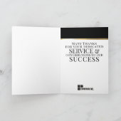 Faux gold UNIVERSAL werknemer jubileumkaart Kaart (Binnen)