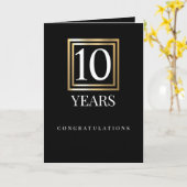 Faux gold UNIVERSAL werknemer jubileumkaart Kaart (Gele Bloem)