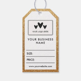 Faux Gold Uw Square Logo Sociale Media Prijs Cadeaulabel
