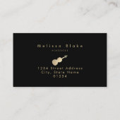 faux gold violin zwart visitekaartje (Achterkant)