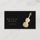faux gold violin zwart visitekaartje (Voorkant)