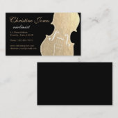 faux gold viool folie visitekaartje (Voorkant / Achterkant)