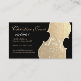 faux gold viool folie visitekaartje