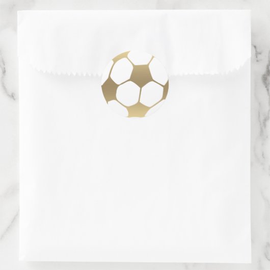Faux Gold Voetbal Sticker (Tas)