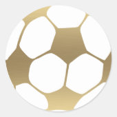 Faux Gold Voetbal Sticker (Voorkant)