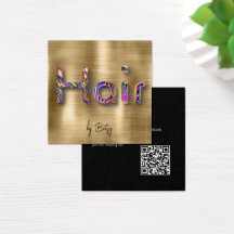 Faux Gold w Jewel tonen Hair Stylist Visitekaartje