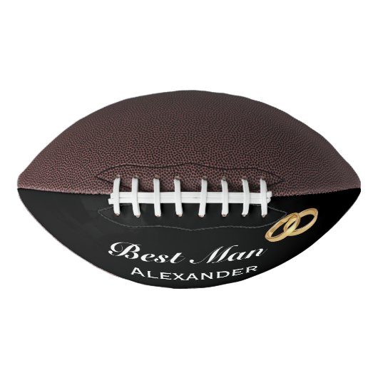 Faux Gold Weddenrennen| Best Man Wedding Favor American Football (Voorkant)