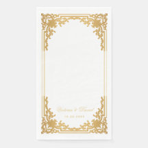  Faux Gold Wedding Antiek Elegant Script