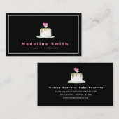 Faux Gold Wedding Cake Bakery Logo Baker Visitekaartje (Voorkant / Achterkant)
