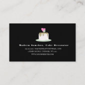 Faux Gold Wedding Cake Bakery Logo Baker Visitekaartje (Achterkant)
