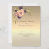 Faux Gold Wedding Invitation Kaart (Voorkant)