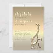 Faux Gold Wedding Invitation Kaart (Voorkant)