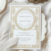  Faux Gold Wedding  Laurel Design Kaart