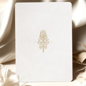 Faux Gold Wedding  Laurel Design Kaart