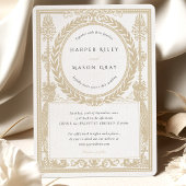 Faux Gold Wedding  Laurel Design Kaart