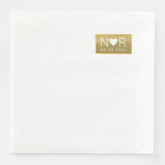 Faux Gold Wedding Luxe Servet (Voorkant)