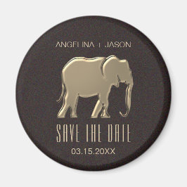 Faux Gold Wedding Save the Date Invitation Magneet