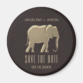 Faux Gold Wedding Save the Date Invitation Magneet