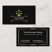  Faux Gold Weegschaal Professioneel Advocaat Visitekaartje (Voorkant / Achterkant)