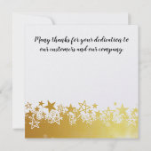 Faux Gold werknemer van de maandagenkaart Bedankkaart (Achterkant)