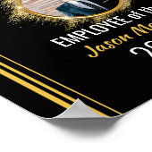 Faux Gold werknemer van het jaarcertificaat Poster (Hoek)