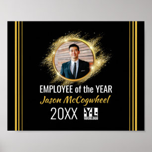 Faux Gold werknemer van het jaarcertificaat Poster
