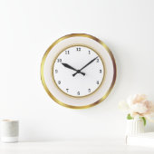 Faux Gold White — Arabische cijfers Grote Klok (Huis)