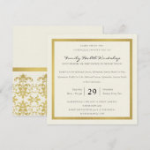 FAUX GOLD WHITE DAMASK CLASSIC WORKSHOP EVAL KAART (Voorkant / Achterkant)