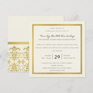 FAUX GOLD WHITE DAMASK CLASSIC WORKSHOP EVAL KAART