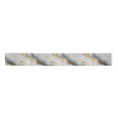 Faux Gold White Grey Marbled Satijnen Lint (Voorkant)