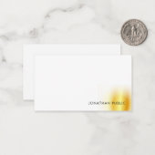 Faux Gold White Handgeschreven Monogram Elegant Notitiekaartje (Voorkant / Achterkant in situ)