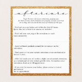 Faux Gold & White Lashes Nazorg Visitekaartje (Binnenkant ongevouwen)