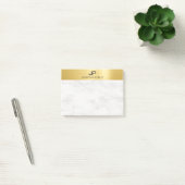 Faux Gold White Marble Elegant Moderne Sjabloon Post-it® Notes (Kantoor)