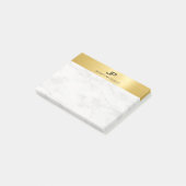 Faux Gold White Marble Elegant Moderne Sjabloon Post-it® Notes (Schuin)