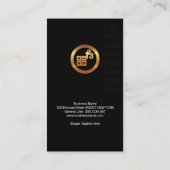 Faux Gold Wiskunde Pi-Symbool Wiskunde Tutor Visitekaartje (Achterkant)